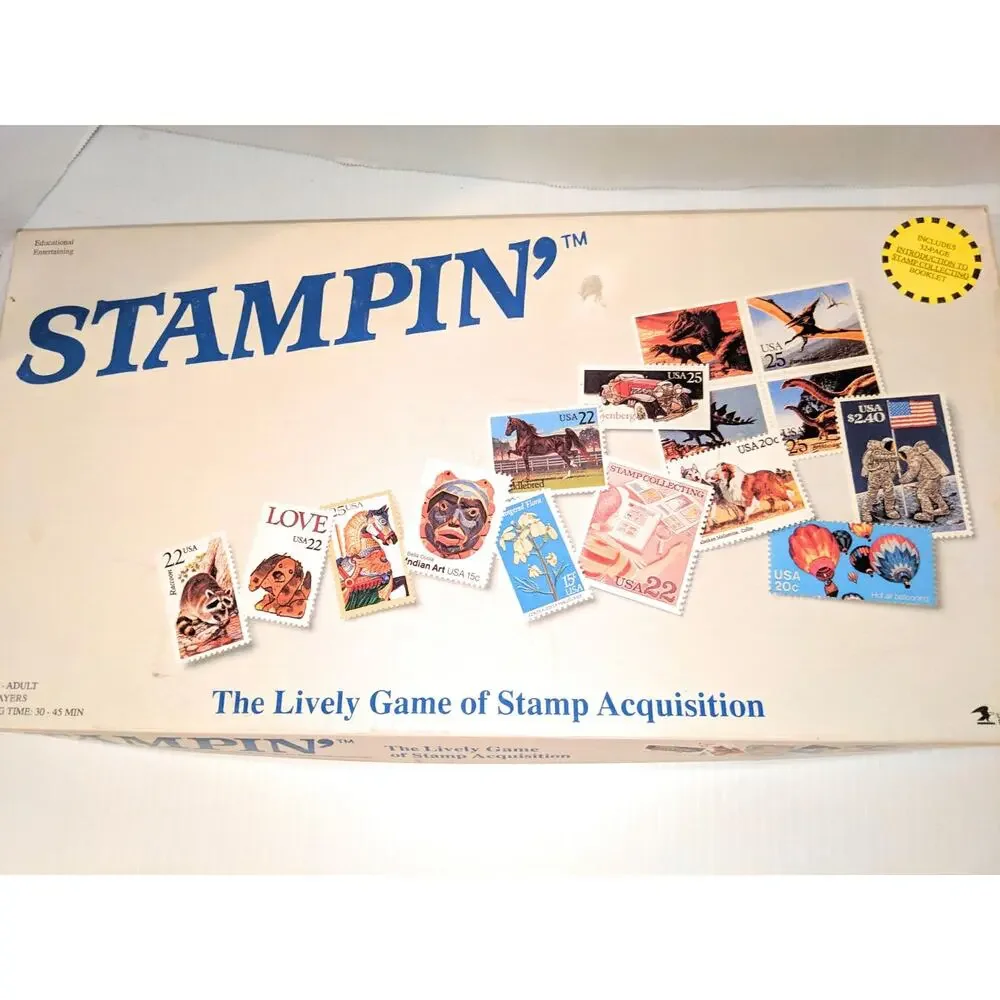 1989 Stampin' The Official USPS Stamp Collecting Game by Rainy Day Designs Mint
